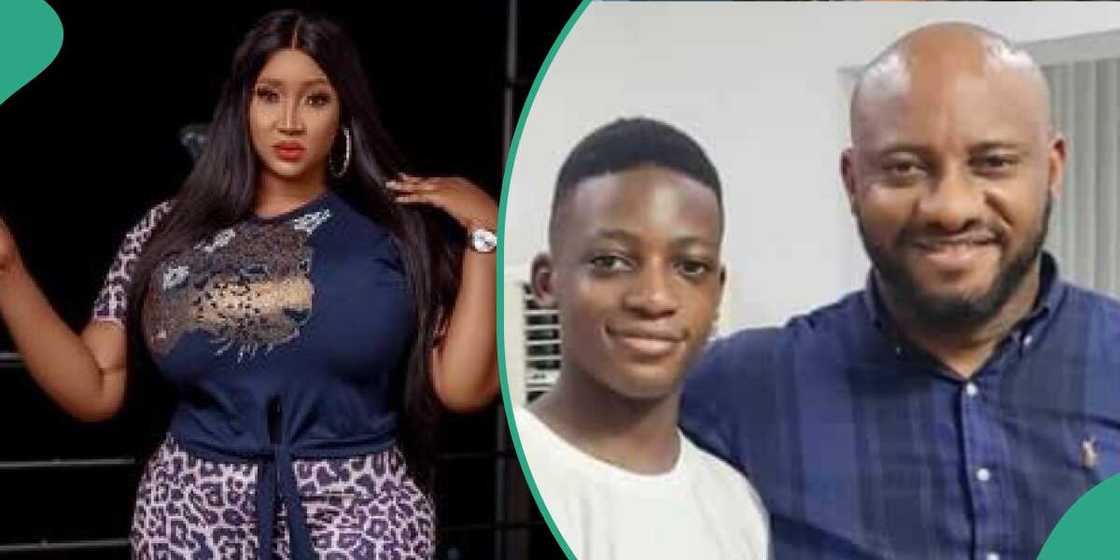 Yul Edochie's 2nd wife and his late son Yul Edochie's 2nd wife and his late son