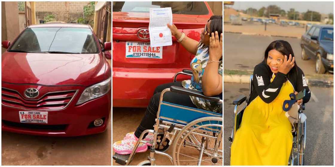 Disabled Woman Breaks the Internet as She Buys Herself a Car Ahead of Her Birthday, Nigerians React Disabled Woman Breaks the Internet as She Buys Herself a Car Ahead of Her Birthday, Nigerians React