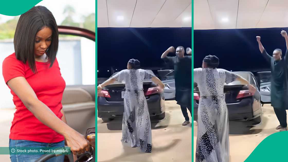Man hails wife for buying him full tank at filling station, video goes viral Man hails wife for buying him full tank at filling station, video goes viral