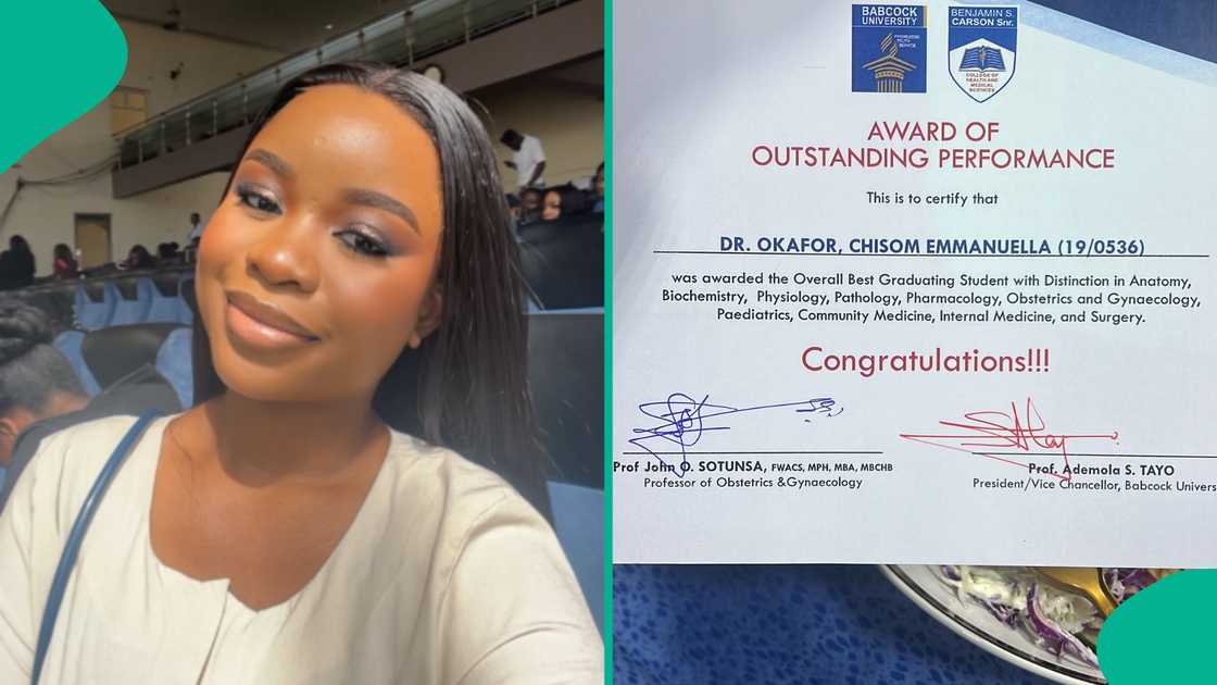 Chisom Okafor graduates with distinctions in 10 courses.