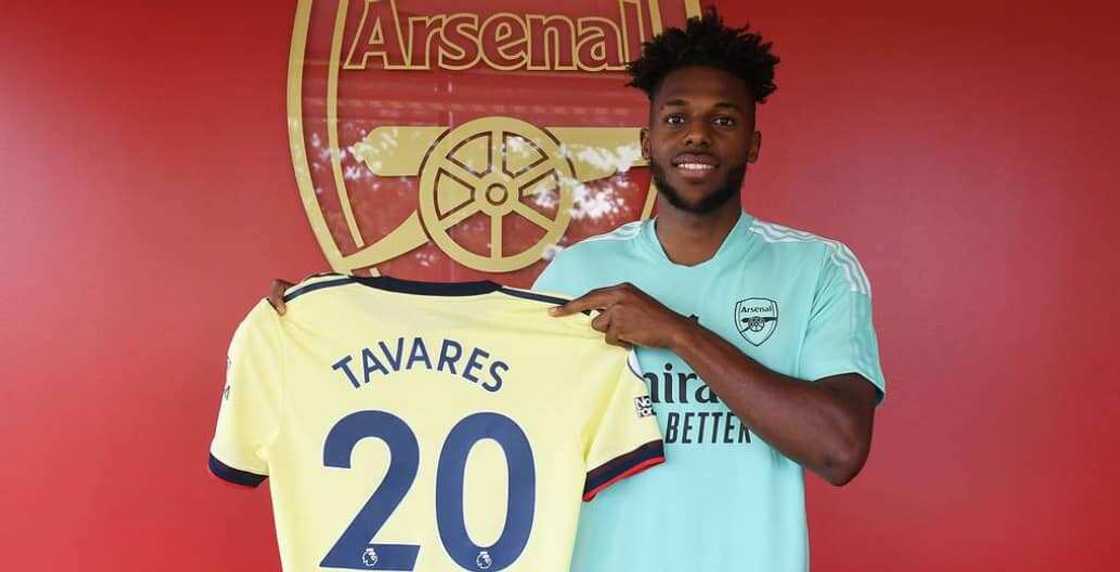 Nuno Tavares in Arsenal colours Nuno Tavares in Arsenal colours