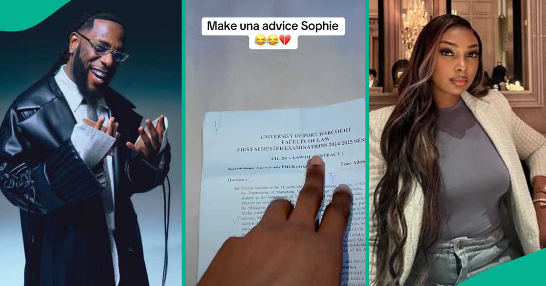 Burna Boy and Sophia Egbueje's Lambo saga appeared as a University of Port Harcourt exam question