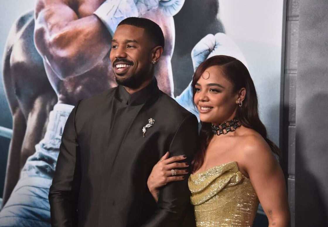 Michael B. Jordan et Tessa Thompson à la première de Los Angeles de Creed III Michael B. Jordan et Tessa Thompson à la première de Los Angeles de Creed III