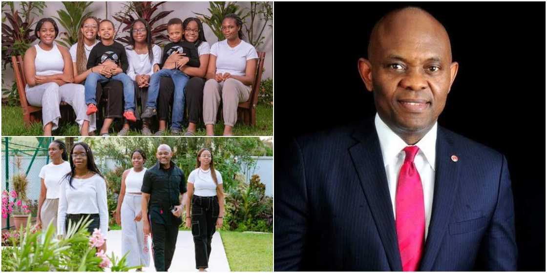 Tony Elumelu gives rich family goal in photographs with his kids on Children's Day Tony Elumelu gives rich family goal in photographs with his kids on Children's Day