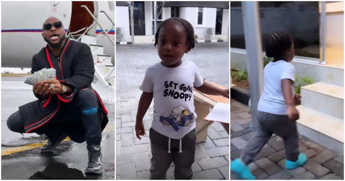 Davido hails his son Ifeanyi as a billioanaire Davido hails his son Ifeanyi as a billioanaire