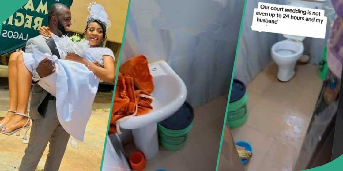 Lady says husband forgot ring in bathroom barely 24 hours after wedding Lady says husband forgot ring in bathroom barely 24 hours after wedding