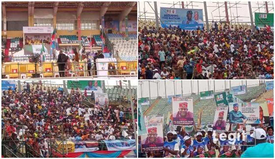 Crowd at Tinubu's rally in Lagos Crowd at Tinubu's rally in Lagos