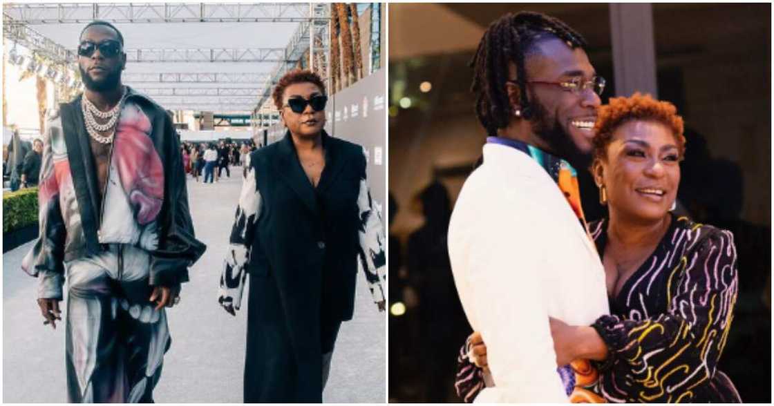 Nigerian singer Burna Boy and his mum