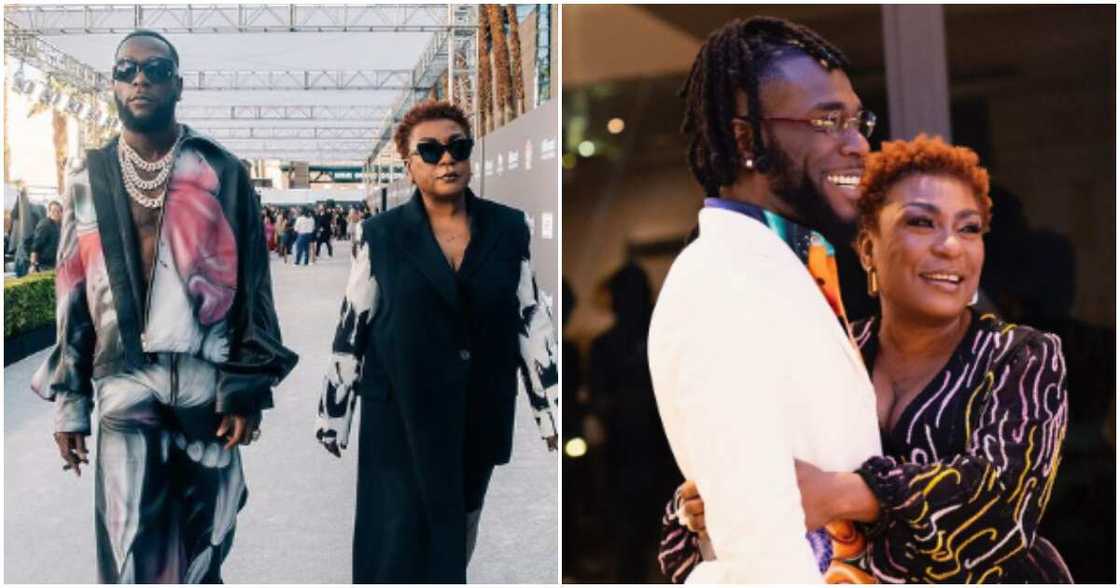 Nigerian singer Burna Boy and his mum Nigerian singer Burna Boy and his mum
