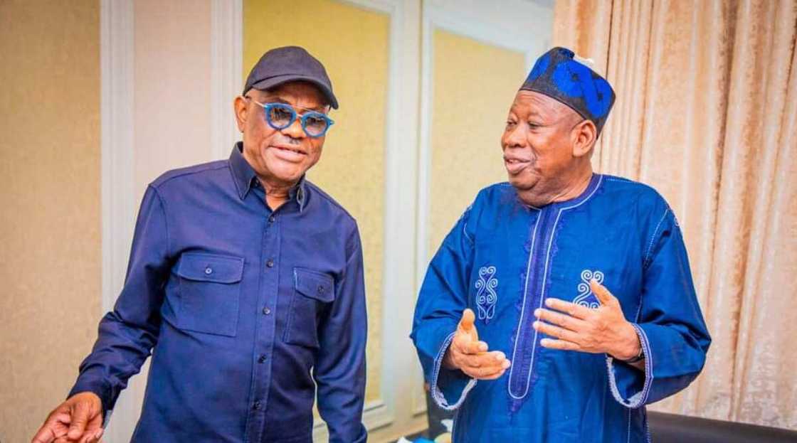 Ganduje ya miƙa buƙatarsa wurin 'yan kasuwa saboda Wike Ganduje ya miƙa buƙatarsa wurin 'yan kasuwa saboda Wike