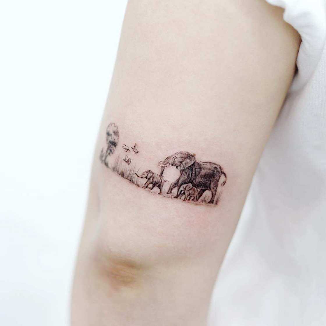 Elephant tattoo (tribal) Elephant tattoo (tribal)