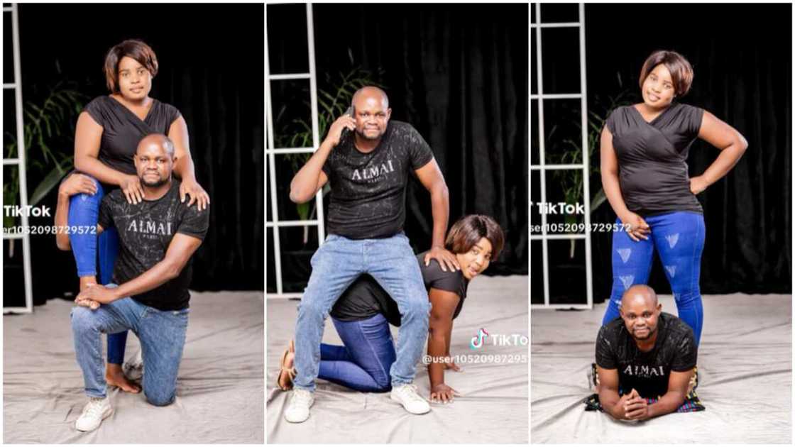 Birthday photoshoot ideas/lady and husband, funny poses.