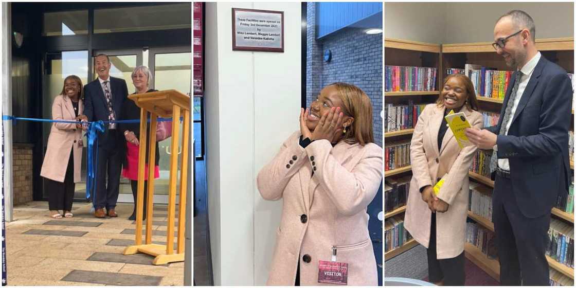 Social media reacts as lady weeps on discovering her name on the wall of her former school Social media reacts as lady weeps on discovering her name on the wall of her former school