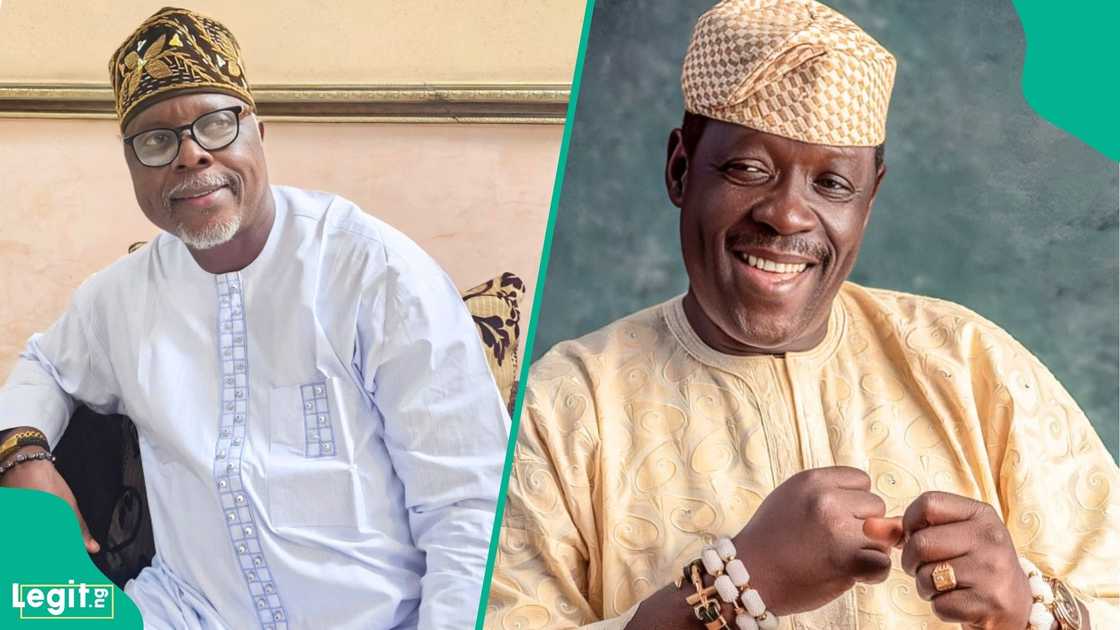 Veteran actor Dele Odule breaks down in tears while paying tribute to late Yoruba actor Taiwo Hassan Ogogo