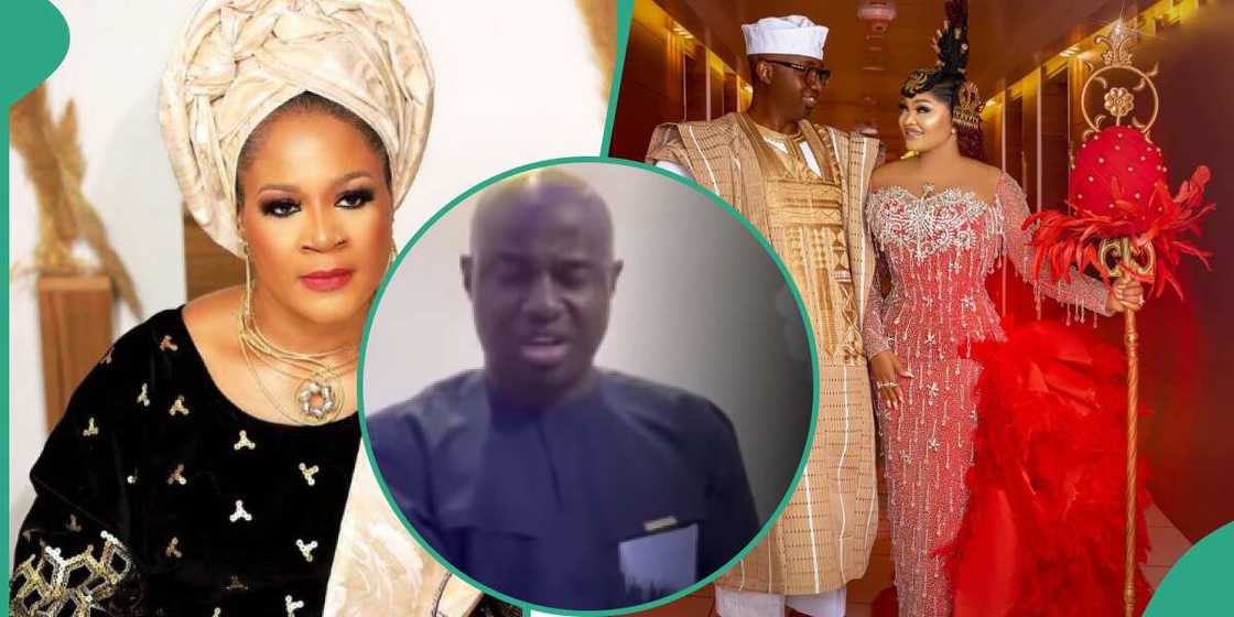 Old video of Mercy Aigbe's husband praising his first wife resurfaces. Old video of Mercy Aigbe's husband praising his first wife resurfaces.