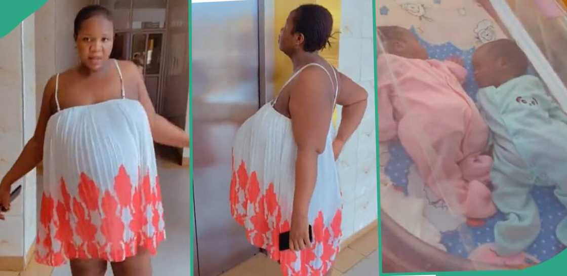 Nigerian woman who welcomed five kids. Nigerian woman who welcomed five kids.