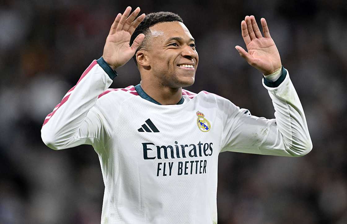 Kylian Mbappe at Bernabeu Stadium in Madrid