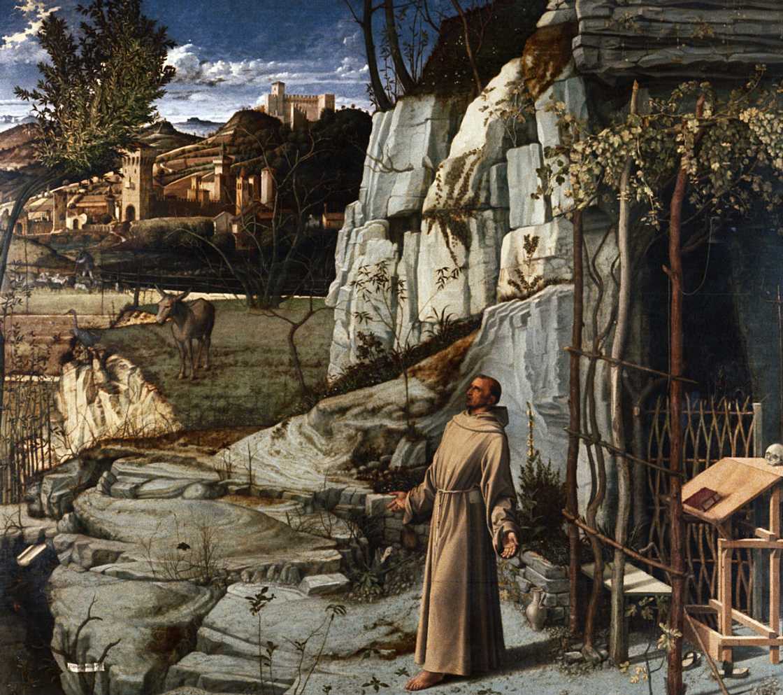 St. Francis in Ecstasy art by Giovani Bellini St. Francis in Ecstasy art by Giovani Bellini