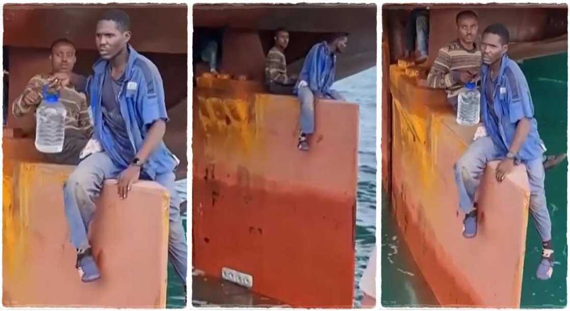 Photos of Nigerians two traveled on ship's rudder from Lagos to Brazil. Photos of Nigerians two traveled on ship's rudder from Lagos to Brazil.