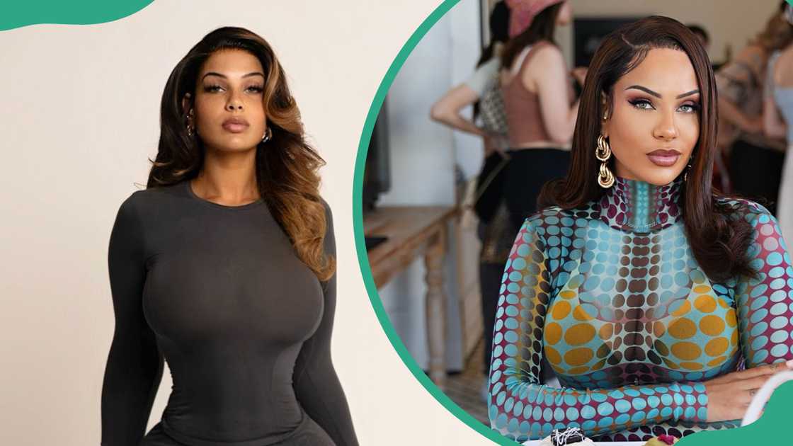 Amirah Dyme is seen in black and multi-coloured outfits Amirah Dyme is seen in black and multi-coloured outfits