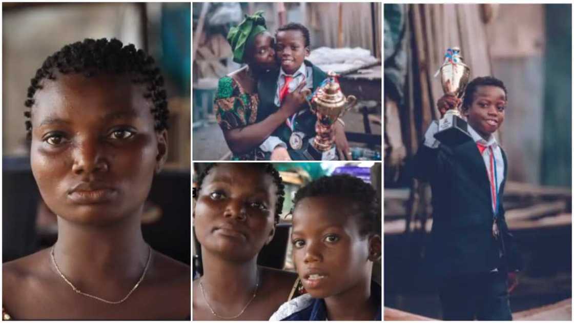 The mother said all her children are not in school. The mother said all her children are not in school.