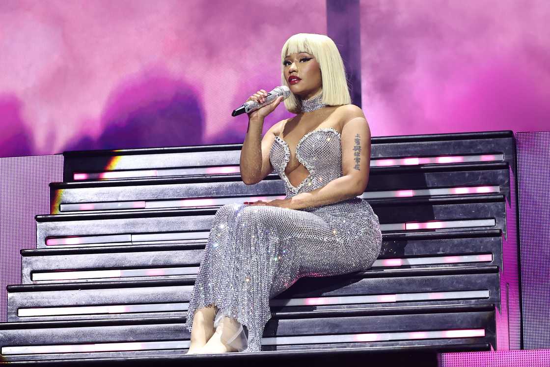 Nicki Minaj performs onstage during her Pink Friday 2 World Tour - New York at Madison Square Garden in New York City Nicki Minaj performs onstage during her Pink Friday 2 World Tour - New York at Madison Square Garden in New York City