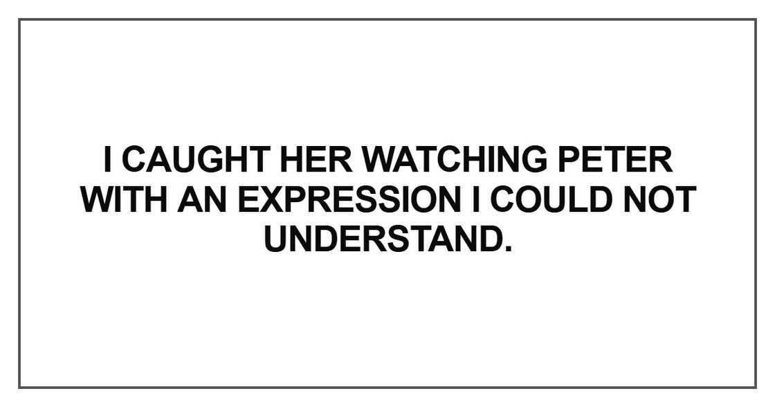 I caught her watching Peter I caught her watching Peter