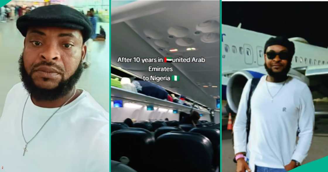 A Nigerian man returns to the country after living in Dubai for 10 years.