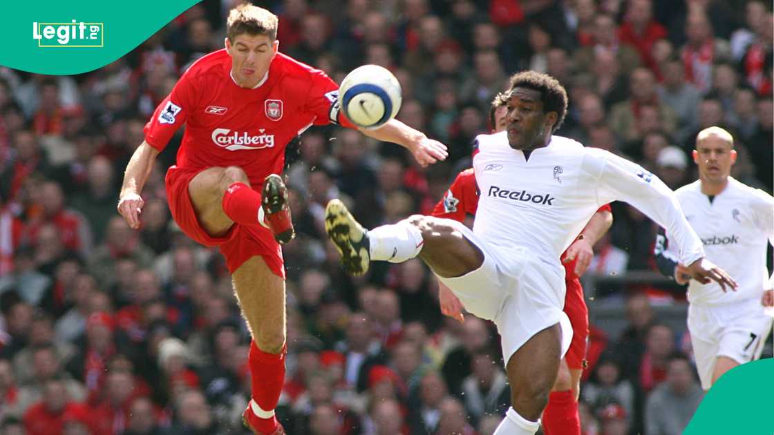 Steven Gerrard, Liverpool, Bolton Wanderers, Austin JJ Okocha, Premier League.
