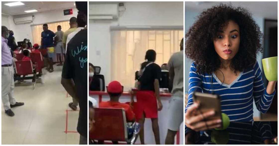 Reactions as lady shouts at banker, demand immediate refund of her money, video stirs reactions Reactions as lady shouts at banker, demand immediate refund of her money, video stirs reactions