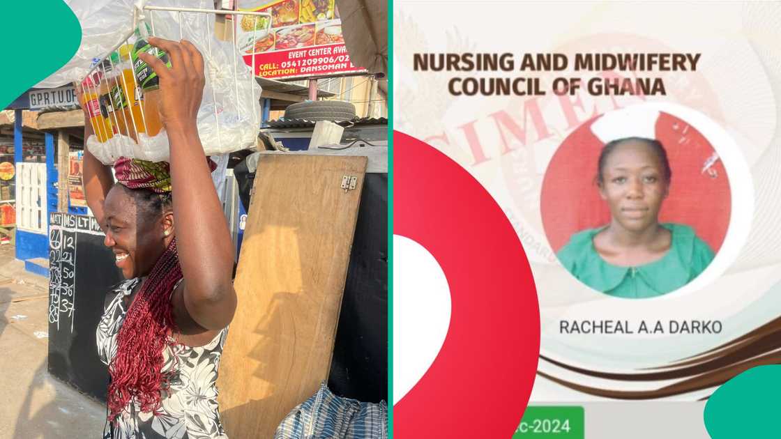 Ghanaian nurse who sells water gets a job. Ghanaian nurse who sells water gets a job.