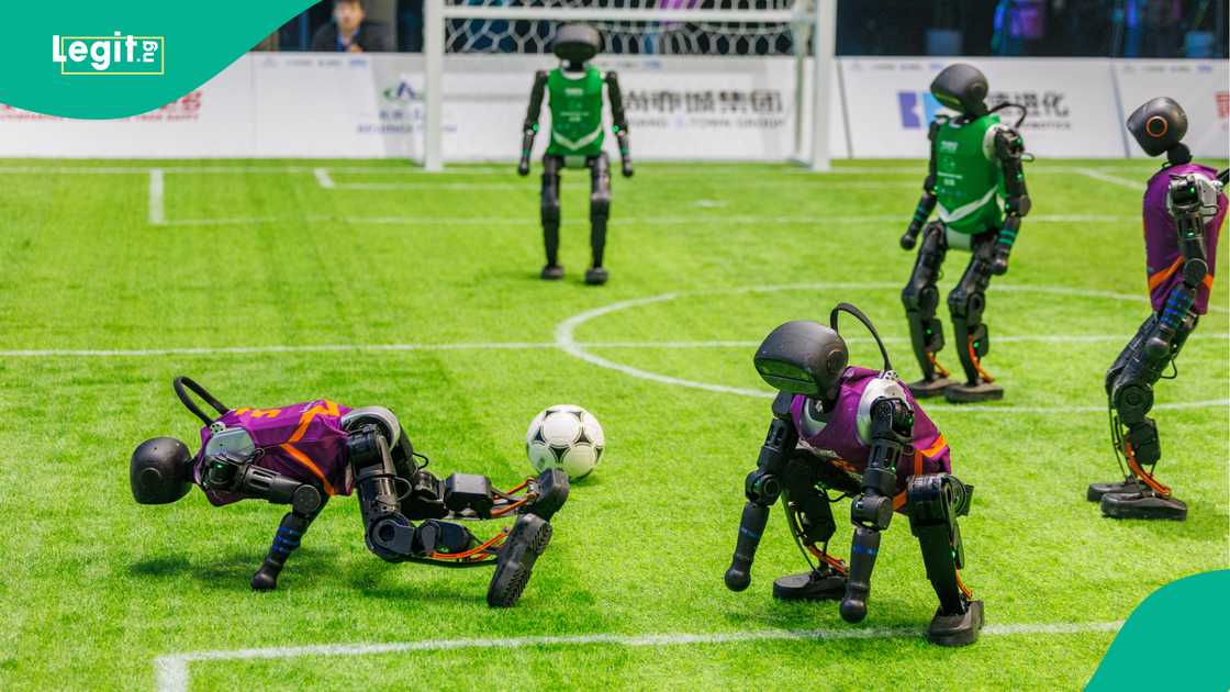AI Robots, Humanoid Soccer League, Tsinghua University, Beijing, China.