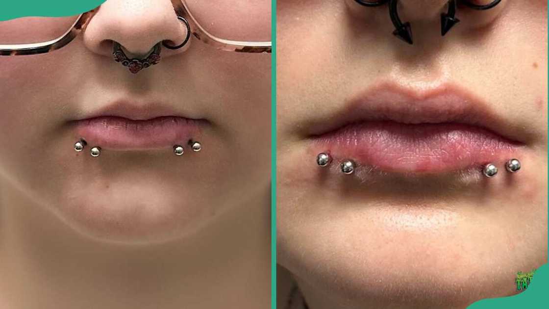 Shark bites lip piercing