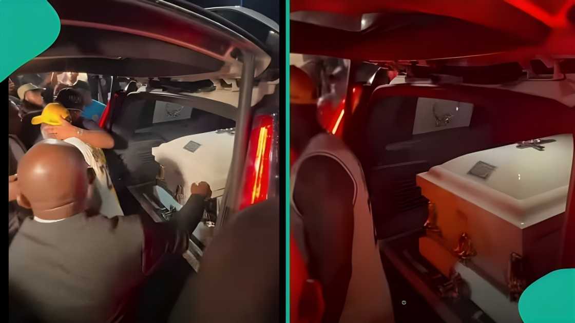 Woman reacts as she shares what man in black did before touching Alex Ekubo’s coffin Woman reacts as she shares what man in black did before touching Alex Ekubo’s coffin