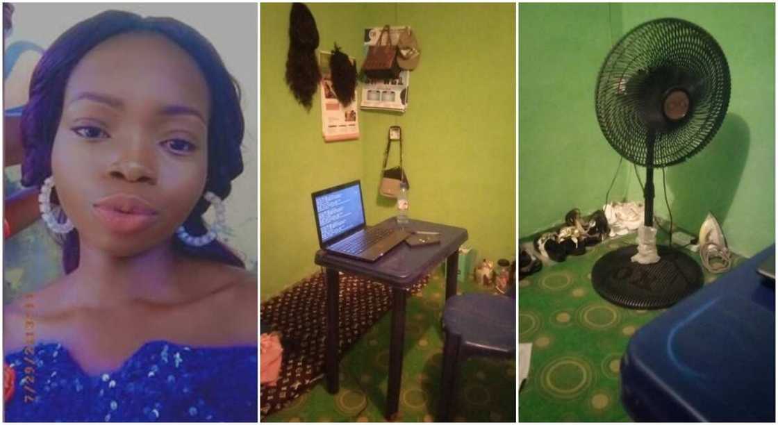 Photos of a Nigerian lady and her one-room apartment. Photos of a Nigerian lady and her one-room apartment.