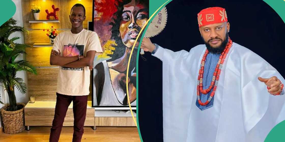 Daniel Regha reacts as Yul Edochie kick start his own ministry