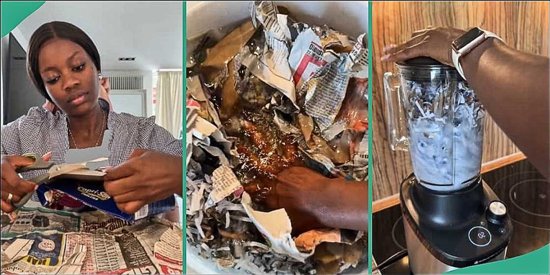 Lady makes tissue paper Lady makes tissue paper