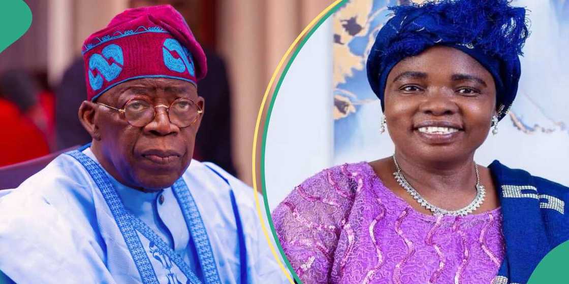 Tinubu ya yi ta'aziyyar Saratu Gidado Daso Tinubu ya yi ta'aziyyar Saratu Gidado Daso