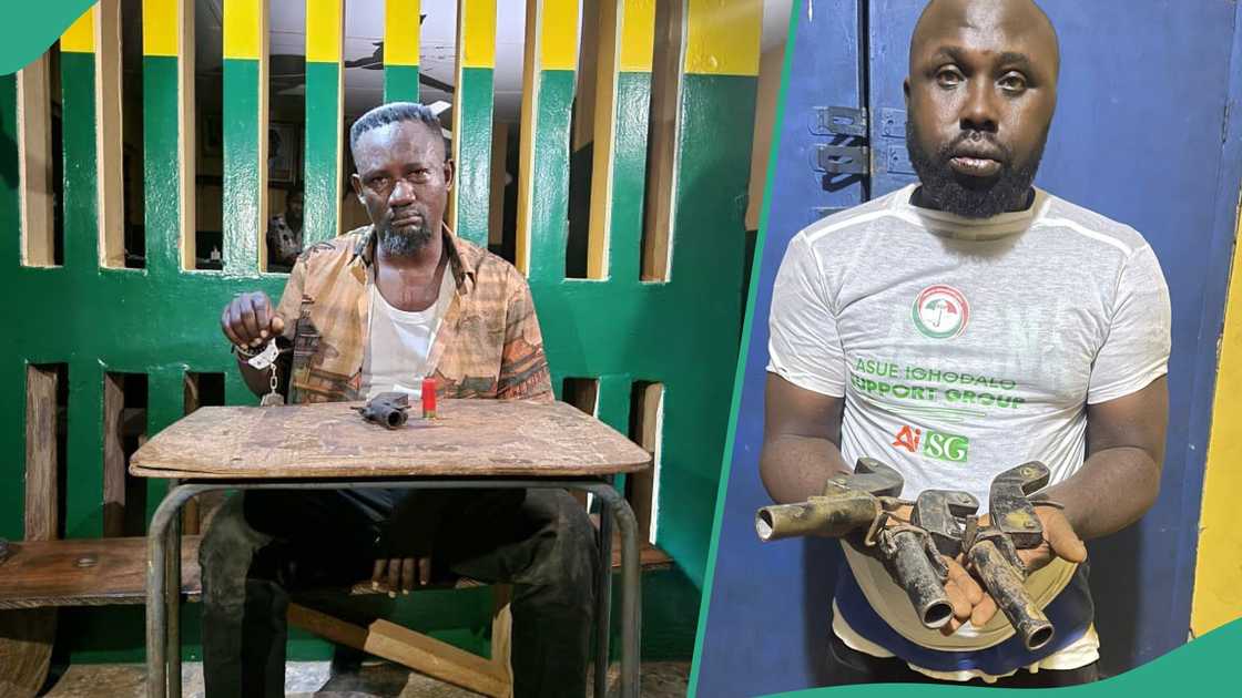 The police have released the photos of two political thugs arrested during Edo election, one of them is a PDP member The police have released the photos of two political thugs arrested during Edo election, one of them is a PDP member