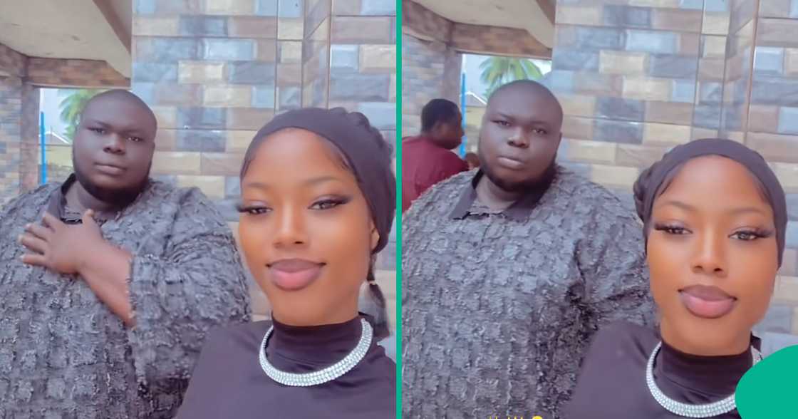 Nigerian lady shows off her newlywed husband. Nigerian lady shows off her newlywed husband.