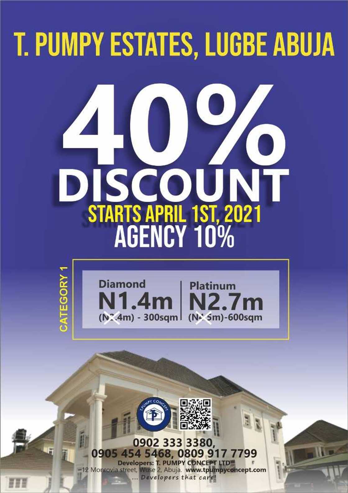 Abuja Estates land with C-of-O now as low as N540k as T Pumpy announces 40% discount