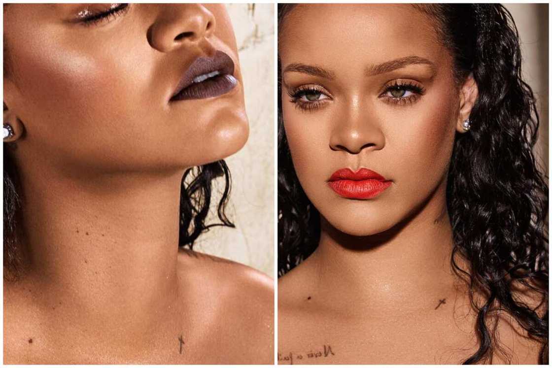 Rihanna’s tattoos' neck Rihanna’s tattoos' neck
