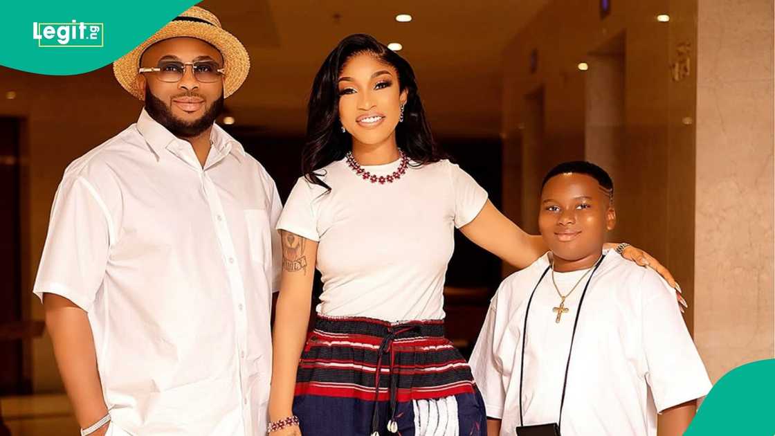 Tonto Dikeh Olakunle Churchill Son's 10th Birthday Family Photo Tonto Dikeh Olakunle Churchill Son's 10th Birthday Family Photo