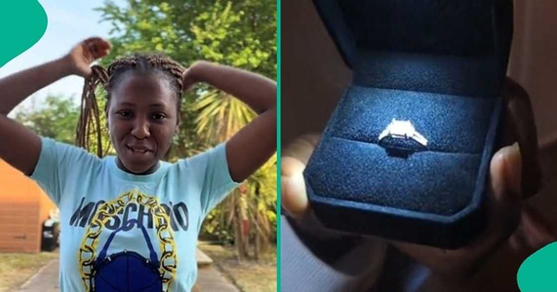 Nigerian woman speaks in tongues over engagement ring