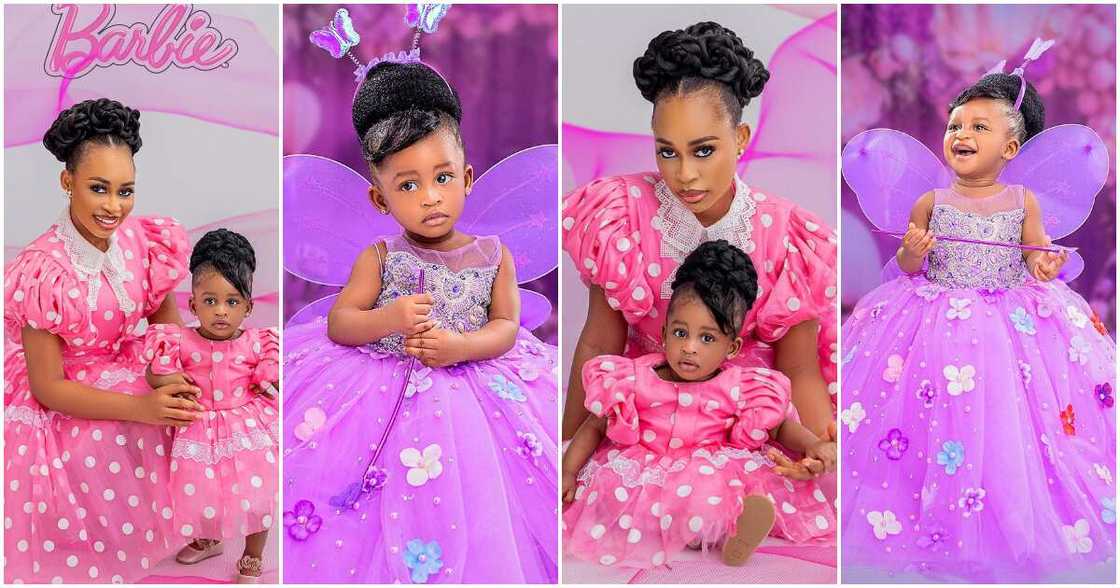 Actress Yetunde Barnabas and footballer husband Olayinka Peters' daughter celebrates 1st birthday. Actress Yetunde Barnabas and footballer husband Olayinka Peters' daughter celebrates 1st birthday.