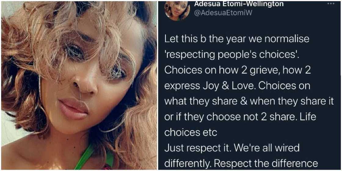 Let’s respect people’s choices on what they choose not to share: Adesua Etomi says Let’s respect people’s choices on what they choose not to share: Adesua Etomi says
