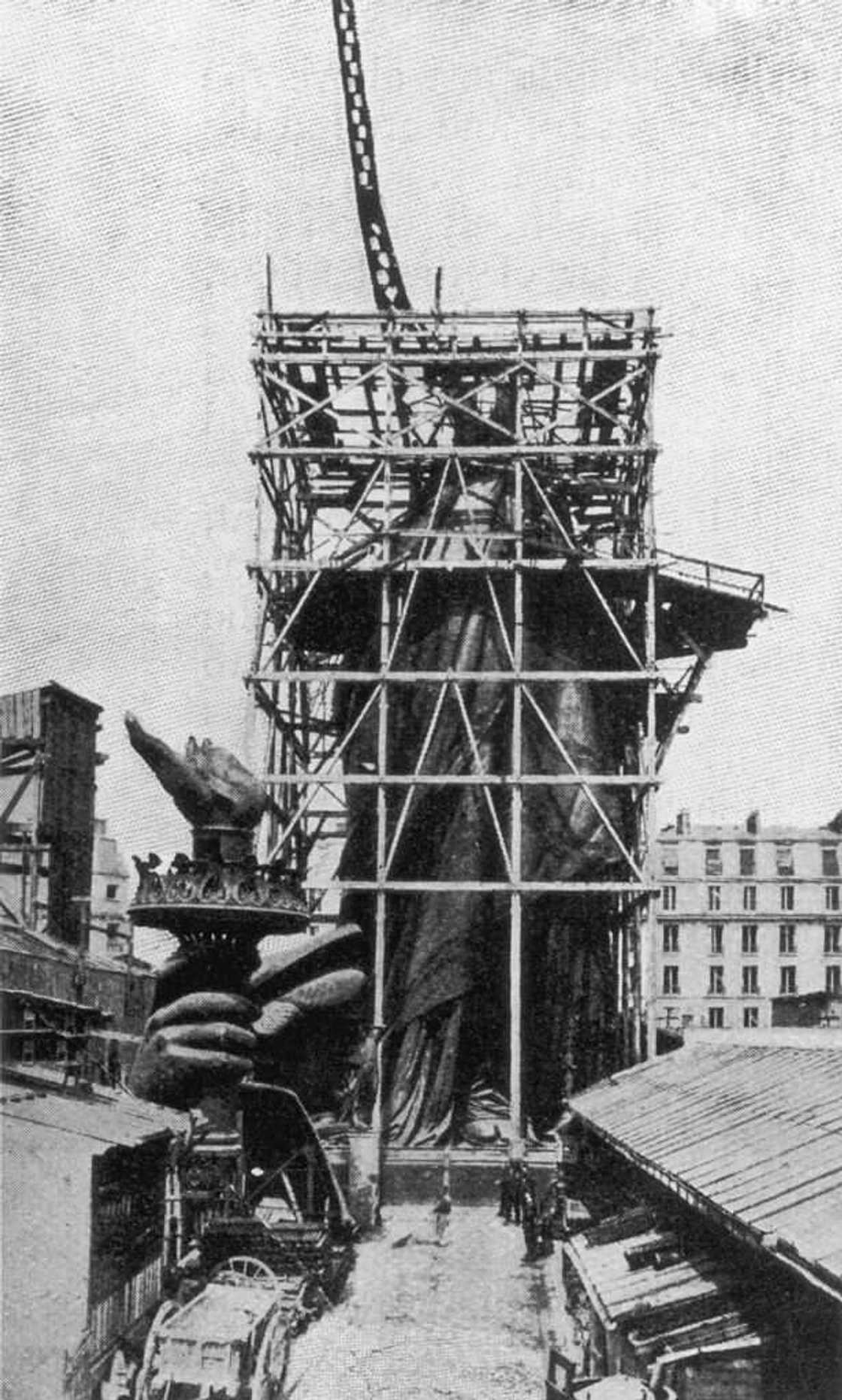 La construction statue de la liberté La construction statue de la liberté