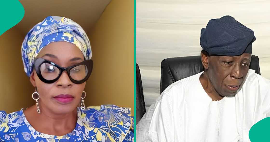 Kemi Olunloyo shares video while speaking about her father, a former Oyo governor. Kemi Olunloyo shares video while speaking about her father, a former Oyo governor.