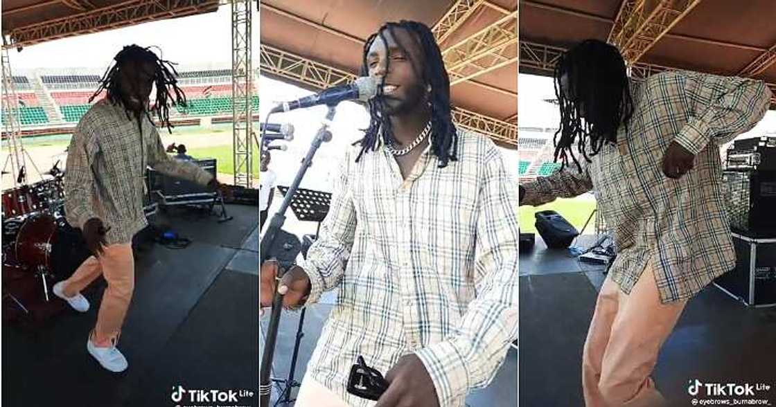 Man acts like Burna Boy, Dances, stage performance Man acts like Burna Boy, Dances, stage performance