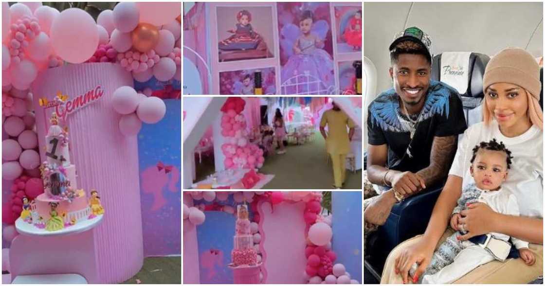 Actress Yetunde Barnabas with her family and party decoration Actress Yetunde Barnabas with her family and party decoration